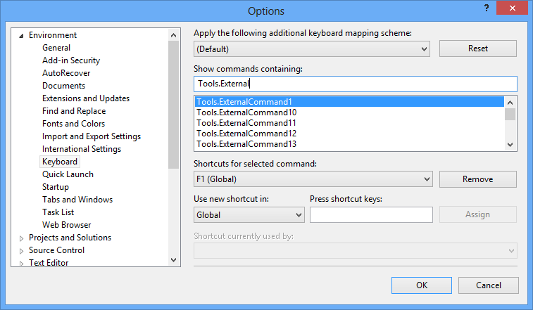 visual studio vim commands