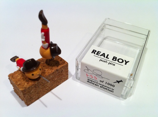Real Boy Pins, by designer Duncan Shotton